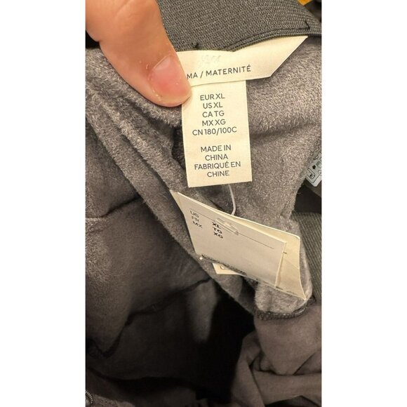 H & M Mama Maternity Womens Size XL Coated Faux Leather Vegan Pants in Black - Picture 4 of 5